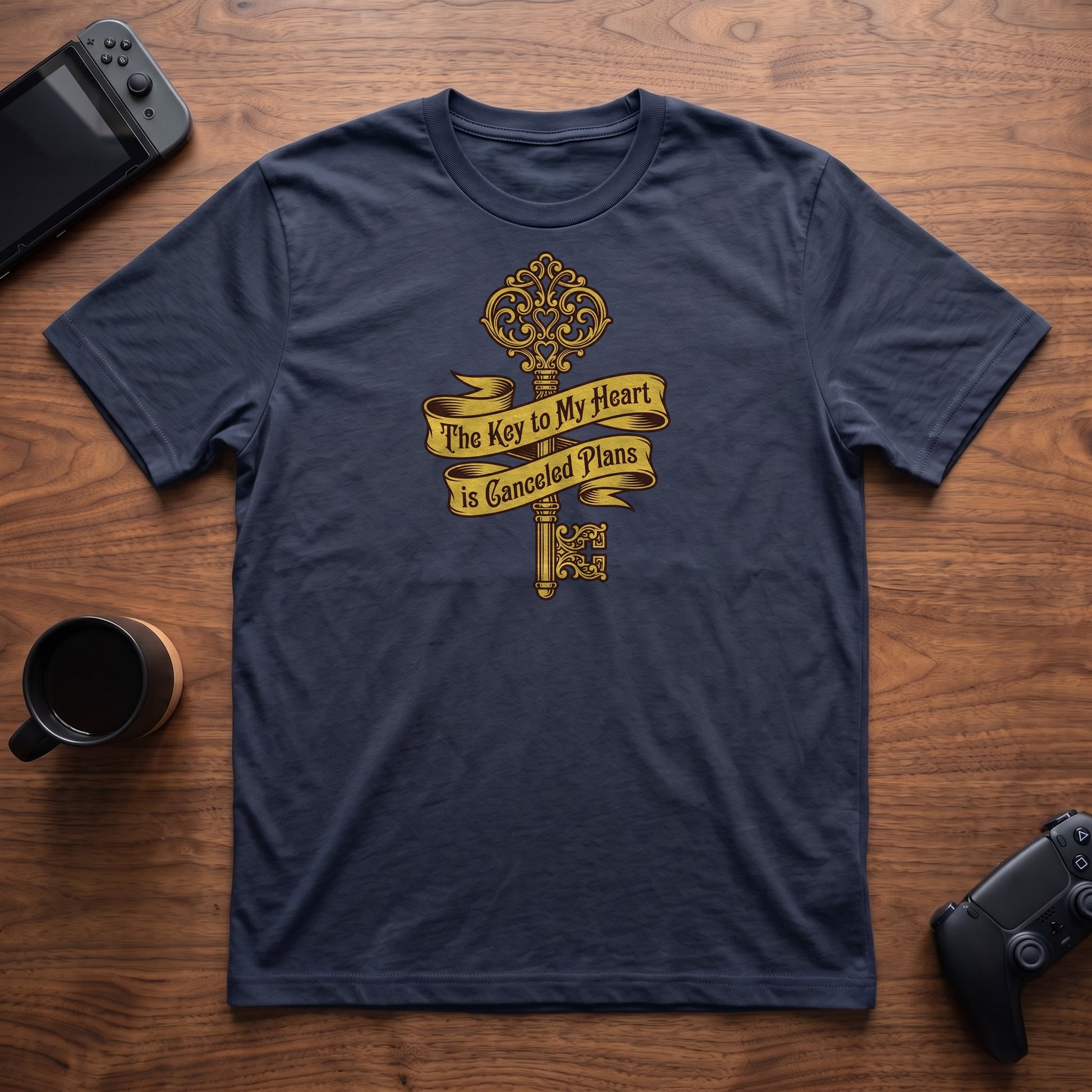 Key To Heart T-Shirt - Navy