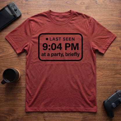 Last Seen 9:04 PM T-Shirt - Red