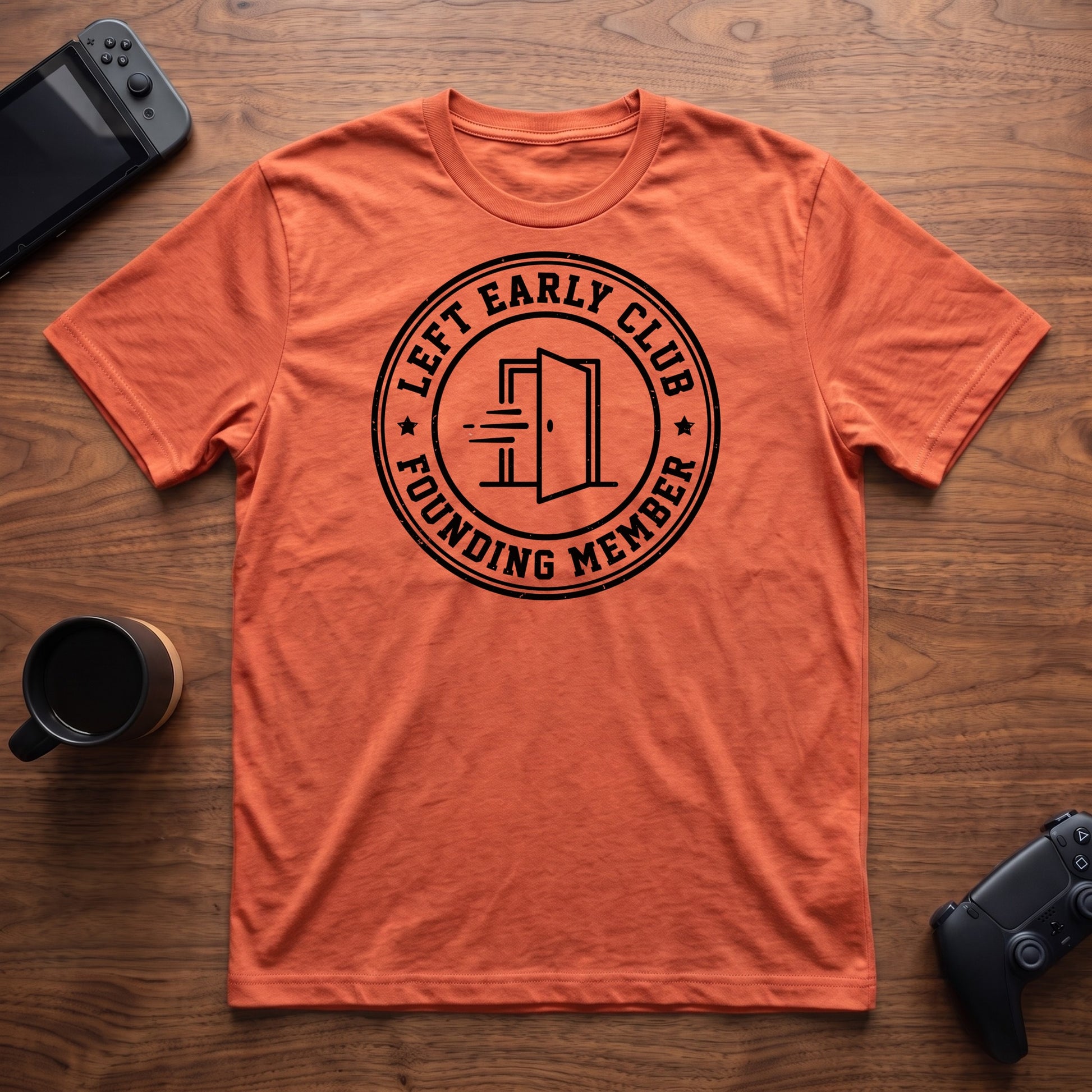 Left Early Club T-Shirt - Heather Orange
