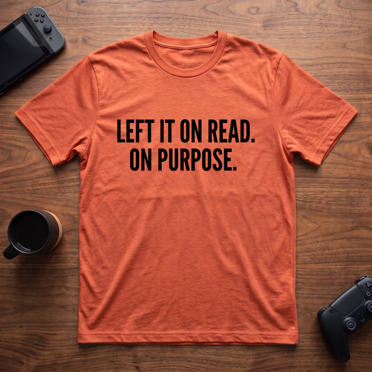 Left It On Read T-Shirt - Heather Orange