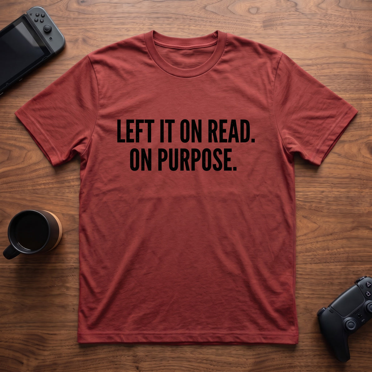 Left It On Read T-Shirt - Red