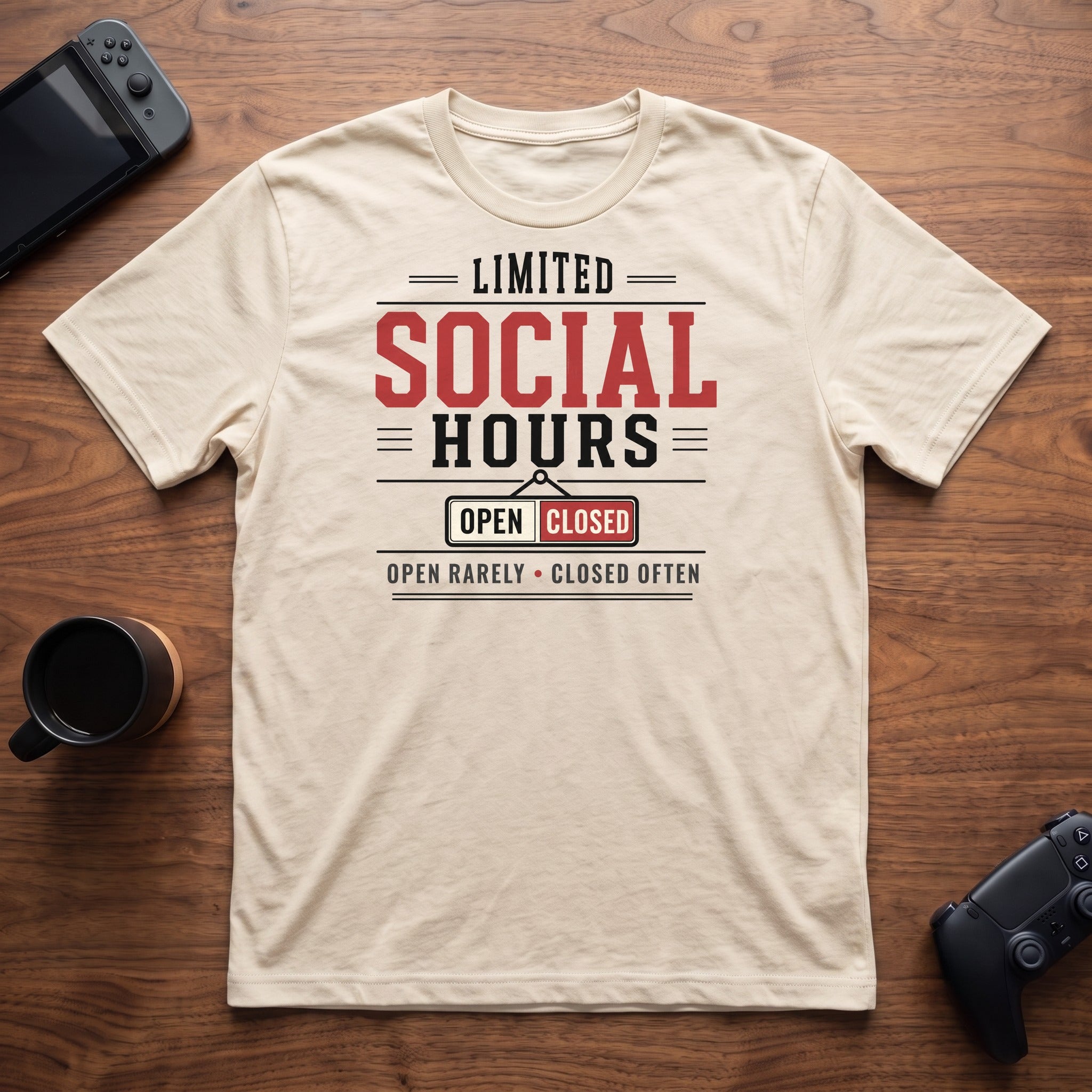Limited Social Hours T-Shirt - Natural