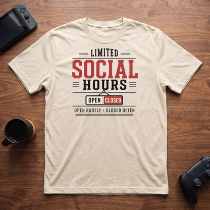 Limited Social Hours T-Shirt - Natural