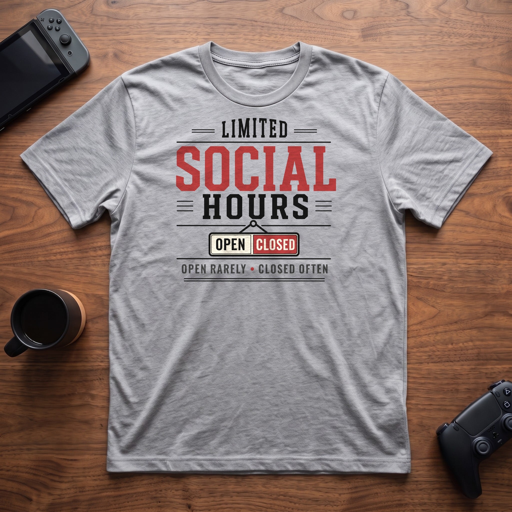 Limited Social Hours T-Shirt - Sport Grey