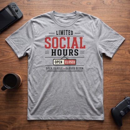 Limited Social Hours T-Shirt - Sport Grey