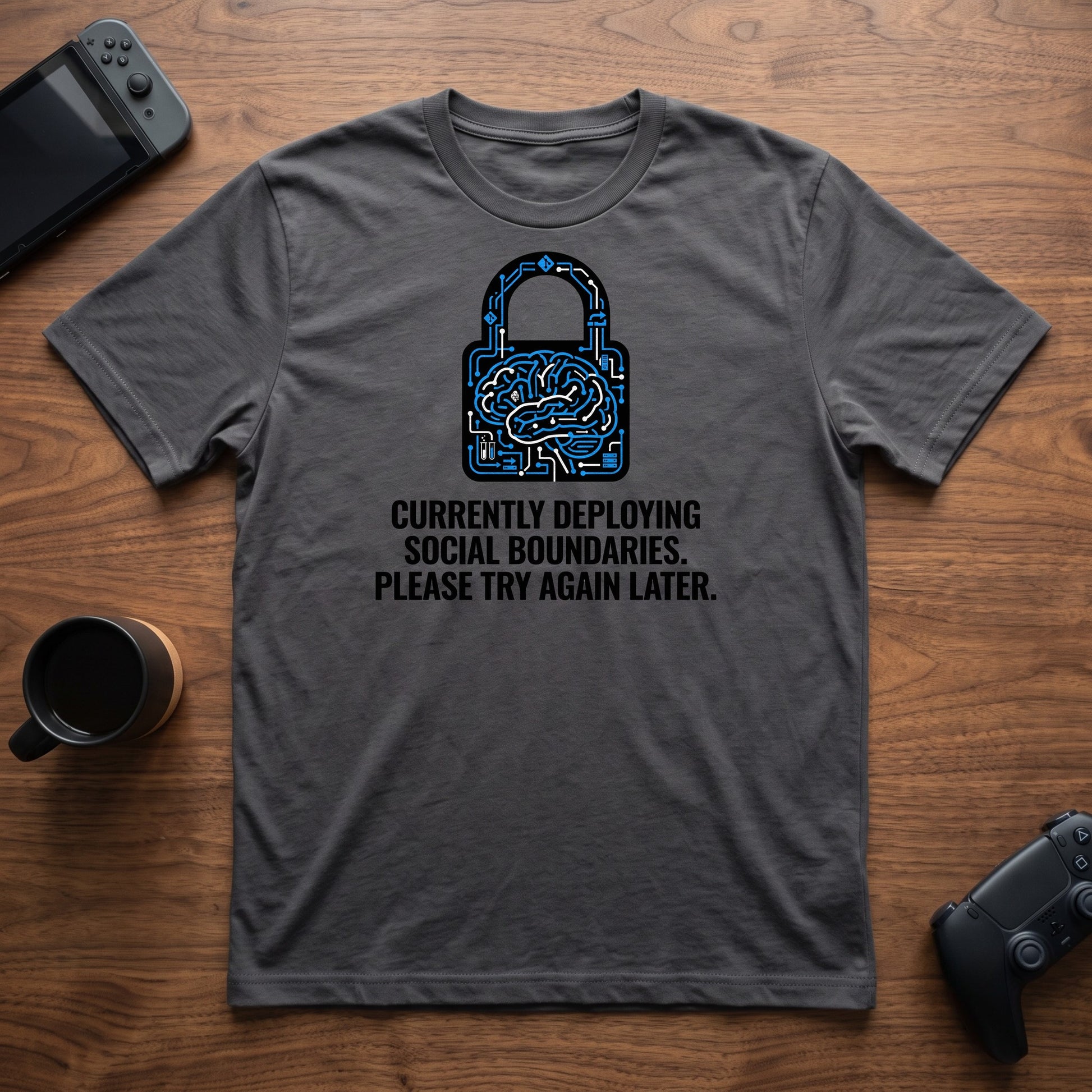 Lock Social Boundaries T-Shirt - Charcoal