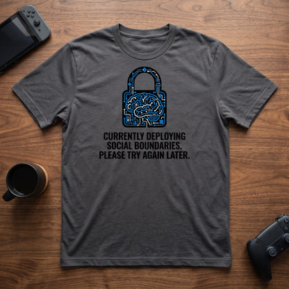 Lock Social Boundaries T-Shirt - Charcoal