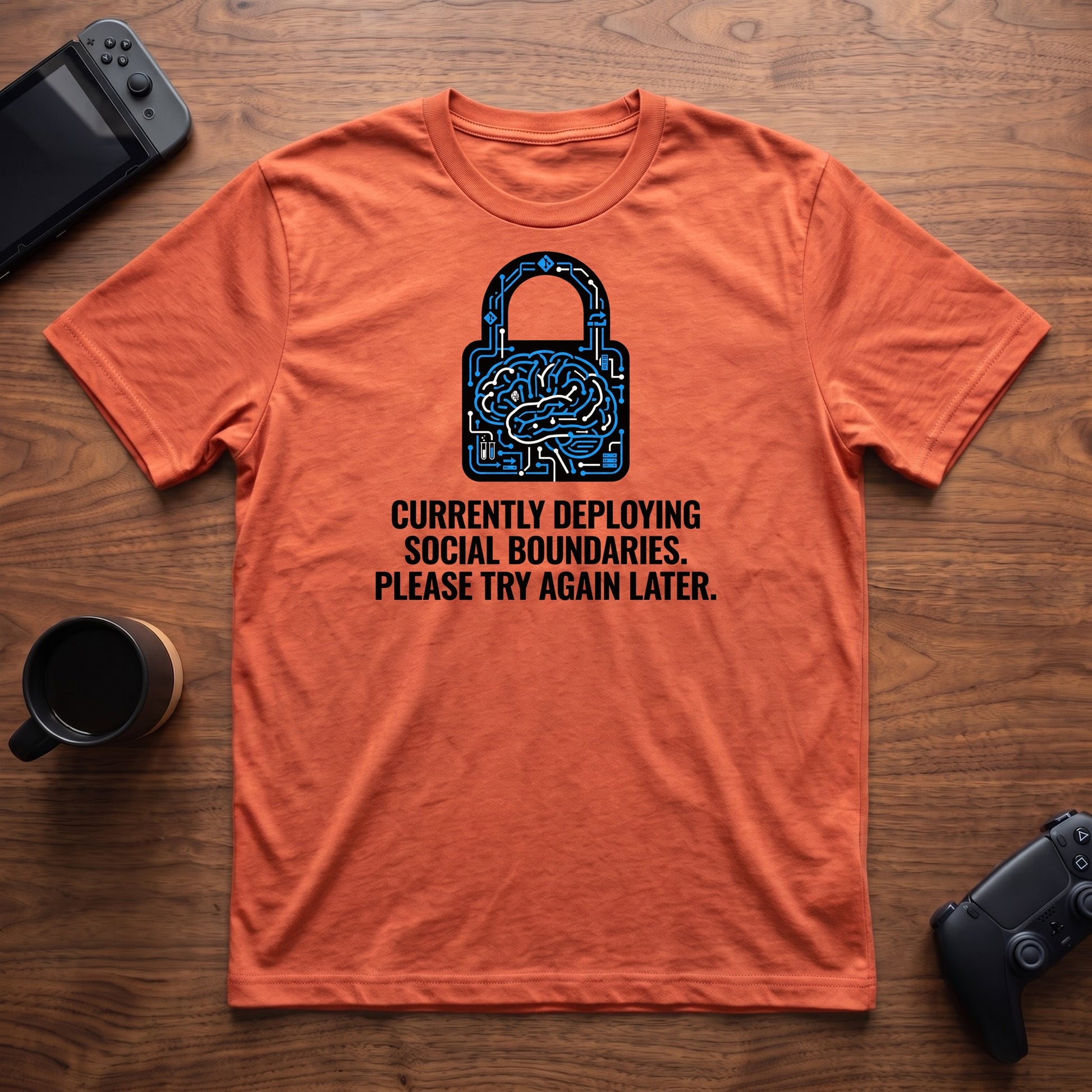 Lock Social Boundaries T-Shirt - Heather Orange