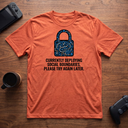 Lock Social Boundaries T-Shirt - Heather Orange
