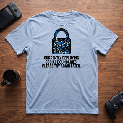Lock Social Boundaries T-Shirt - Light Blue