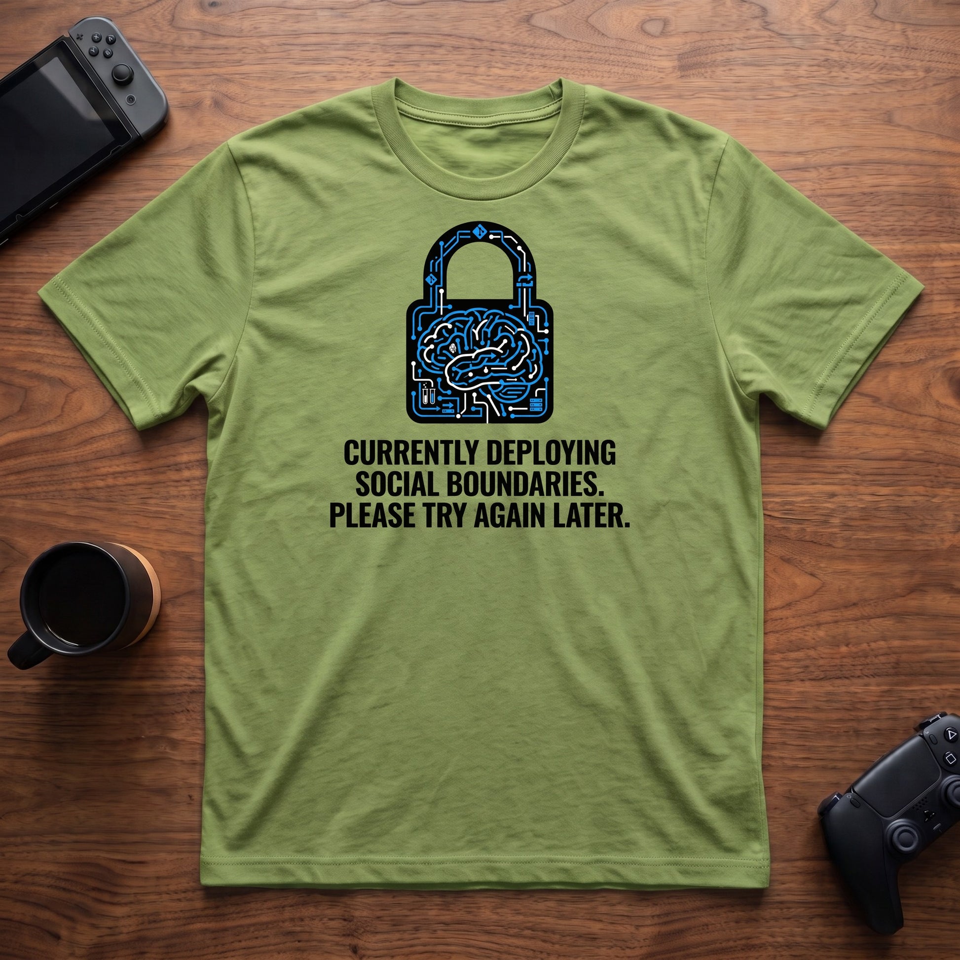 Lock Social Boundaries T-Shirt - Lime