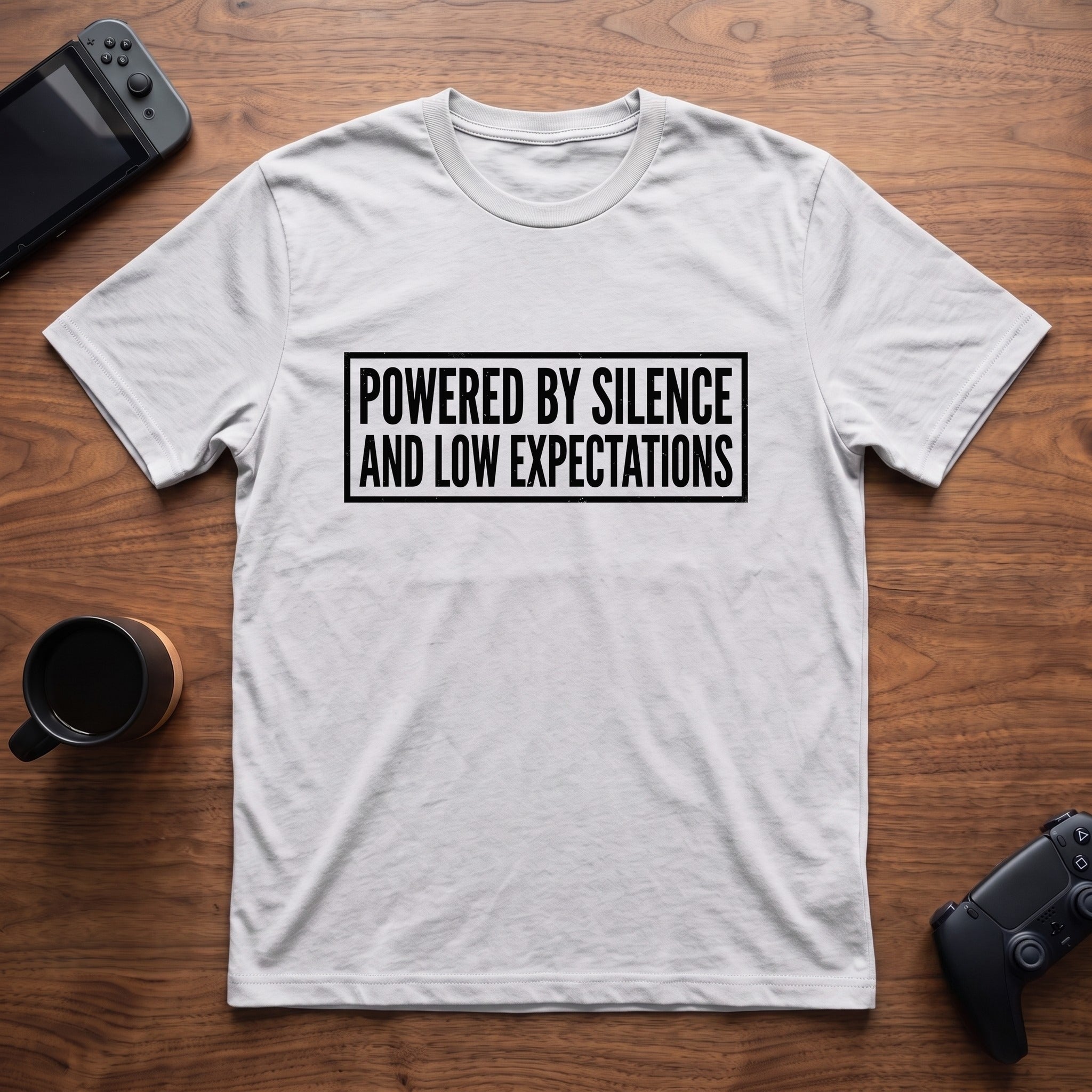 low-expectations-t-shirt - White