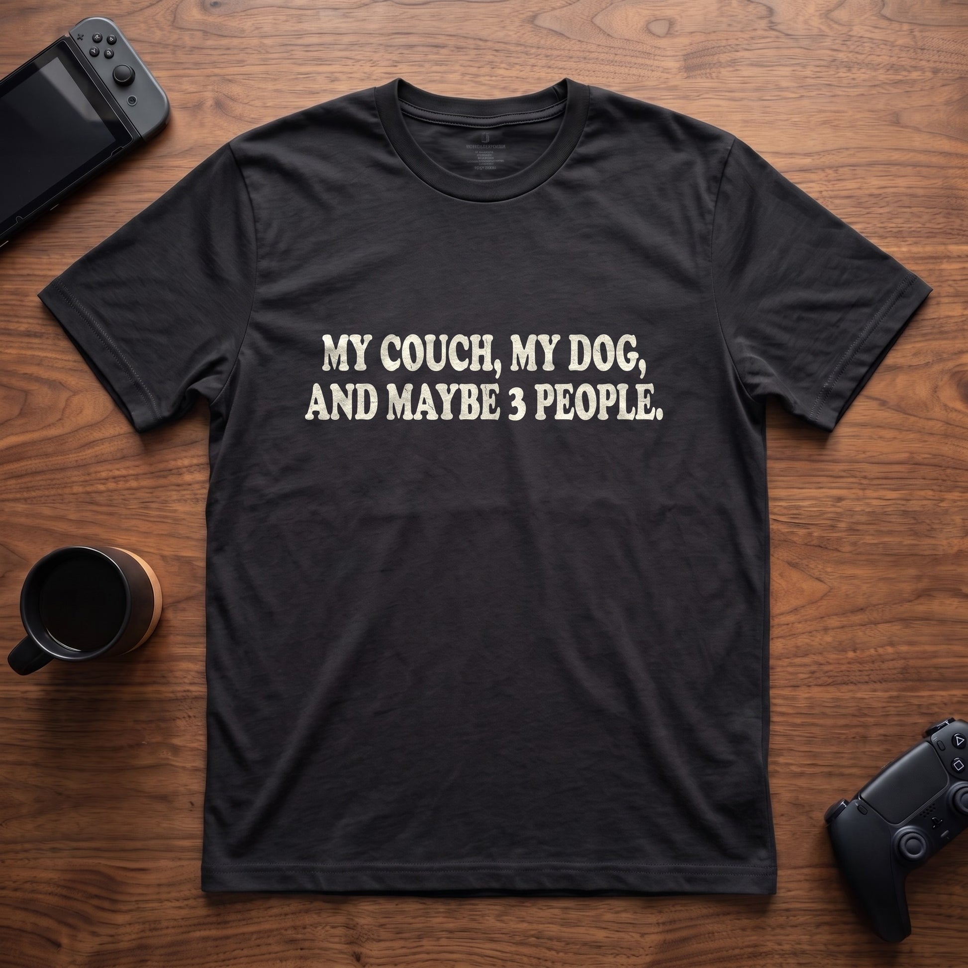maybe-3-people-t-shirt - Black