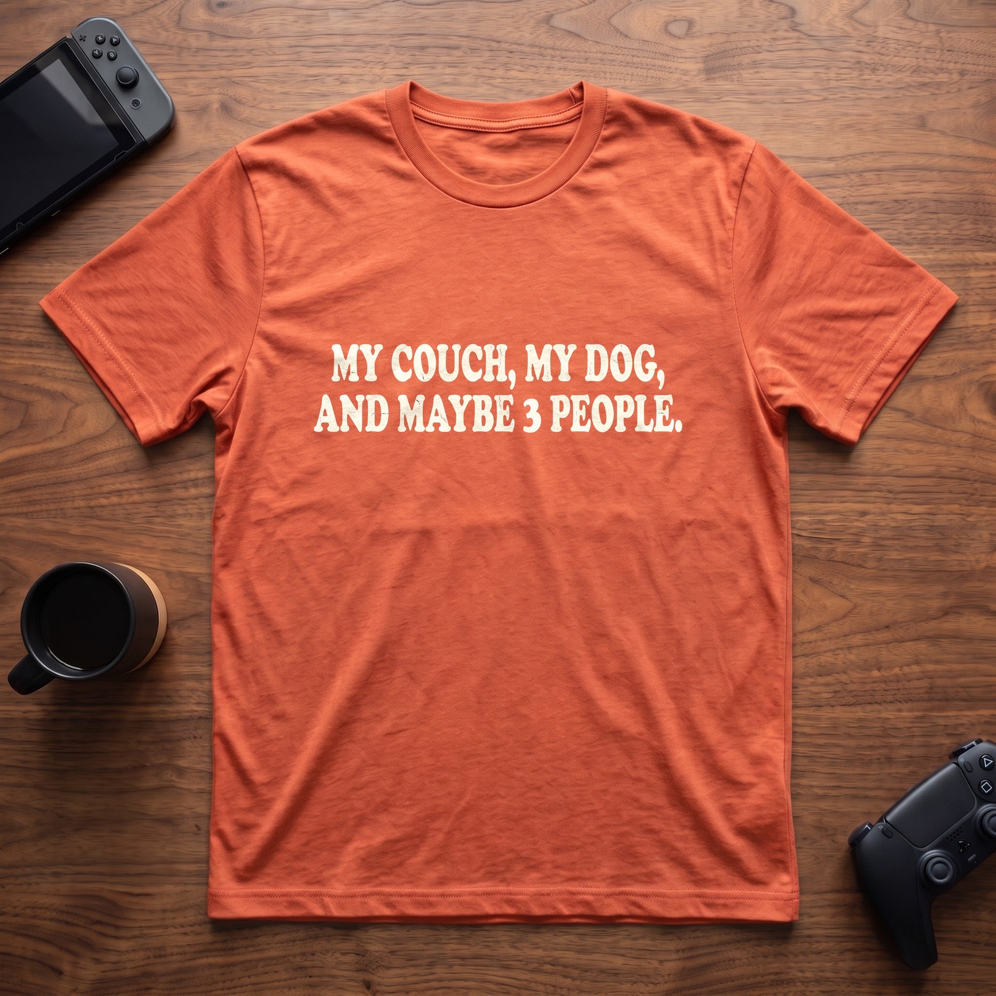 maybe-3-people-t-shirt - Heather Orange
