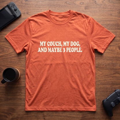 maybe-3-people-t-shirt - Heather Orange