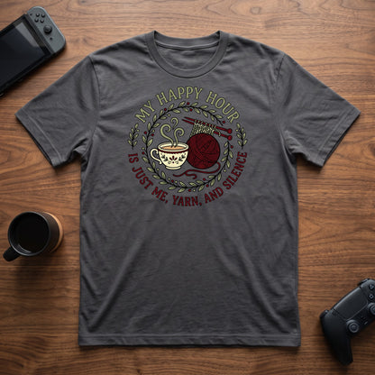 Me, Yarn, Silence T-Shirt - Charcoal