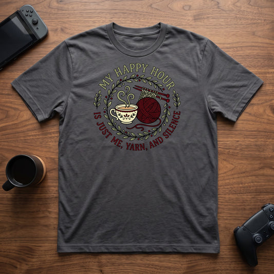 Me, Yarn, Silence T-Shirt - Charcoal