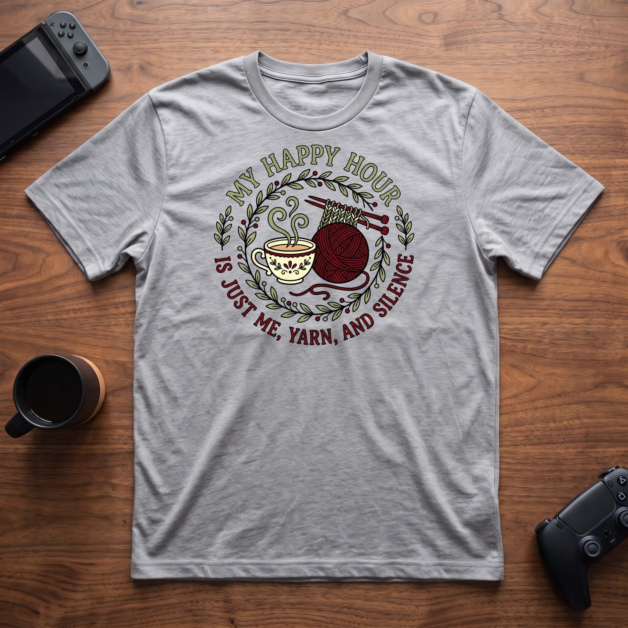 Me, Yarn, Silence T-Shirt - Sport Grey