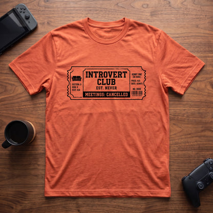 Meetings Cancelled T-Shirt - Heather Orange