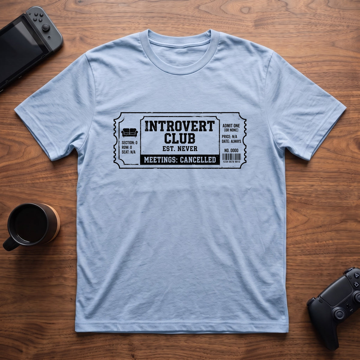 Meetings Cancelled T-Shirt - Light Blue