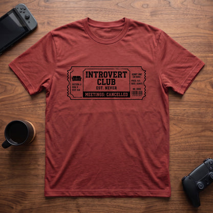 Meetings Cancelled T-Shirt - Red