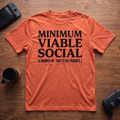 Minimum Viable Social T-Shirt - Heather Orange