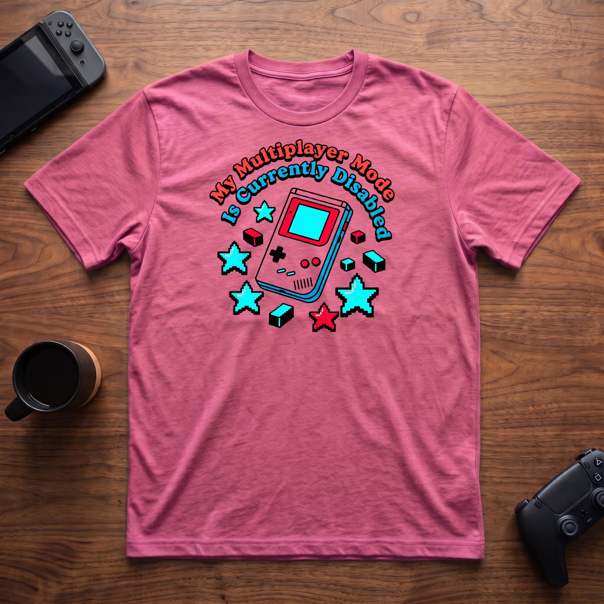 Multiplayer Mode Disabled T-Shirt - Heather Berry