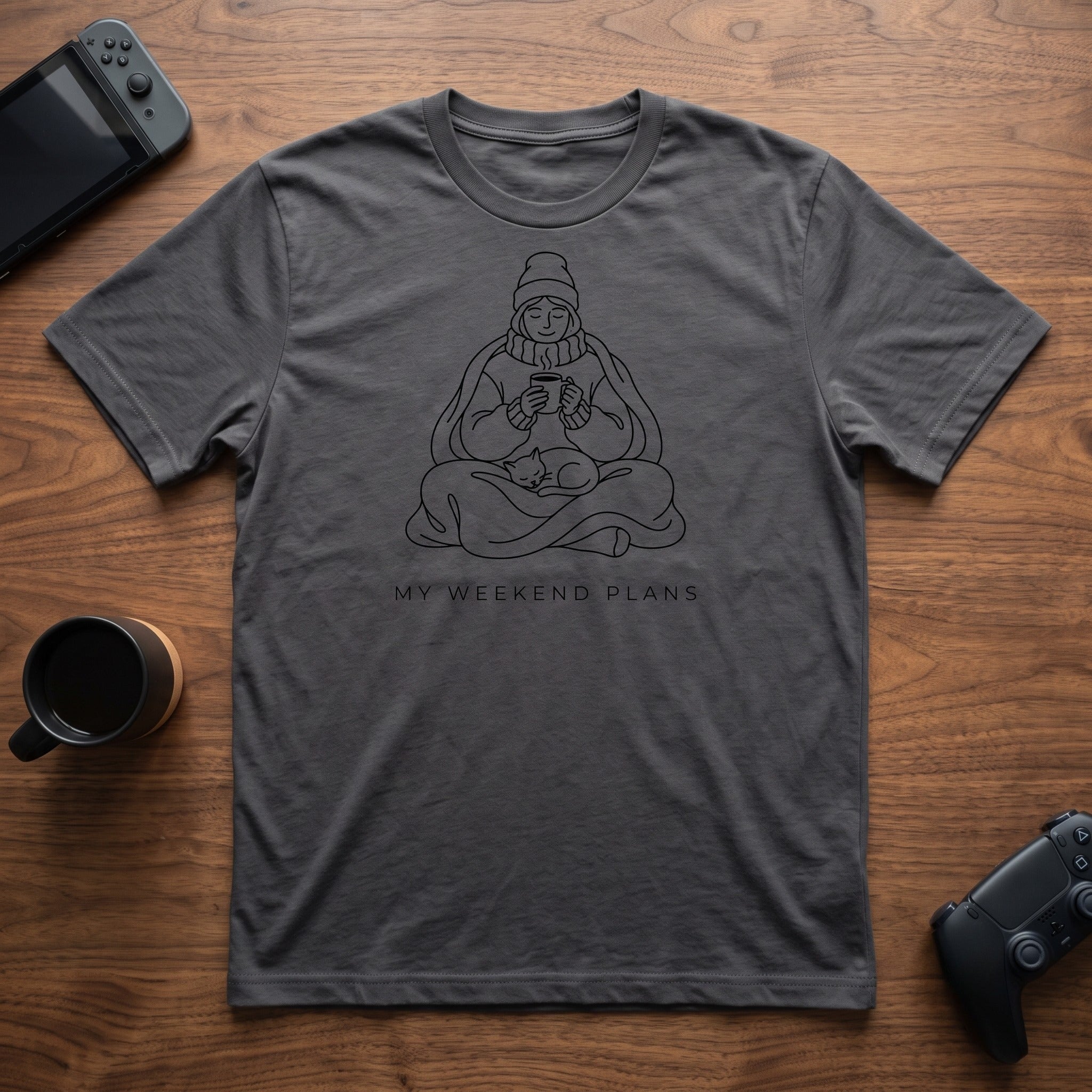 My Weekend Plans T-Shirt - Charcoal
