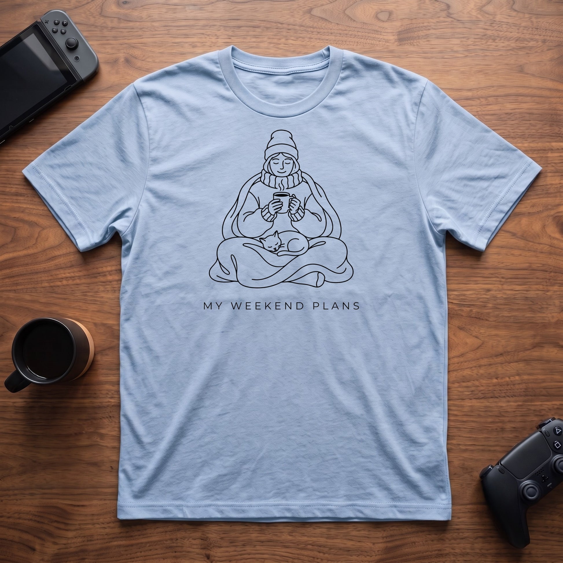 My Weekend Plans T-Shirt - Light Blue