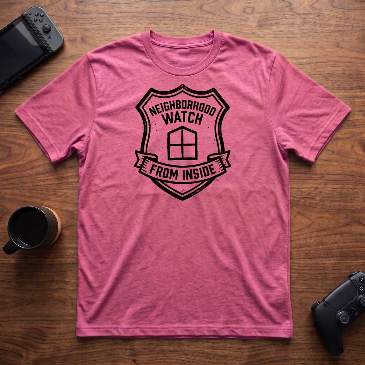 Neighborhood Watch T-Shirt - Heather Berry