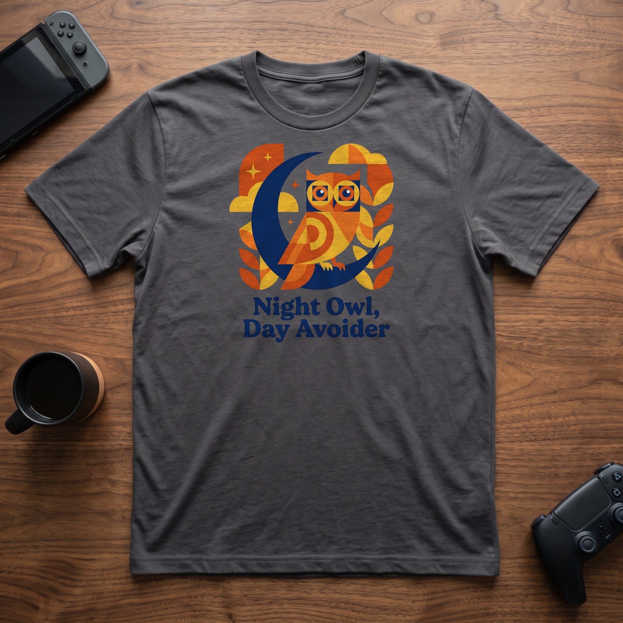 Night Owl T-Shirt - Charcoal
