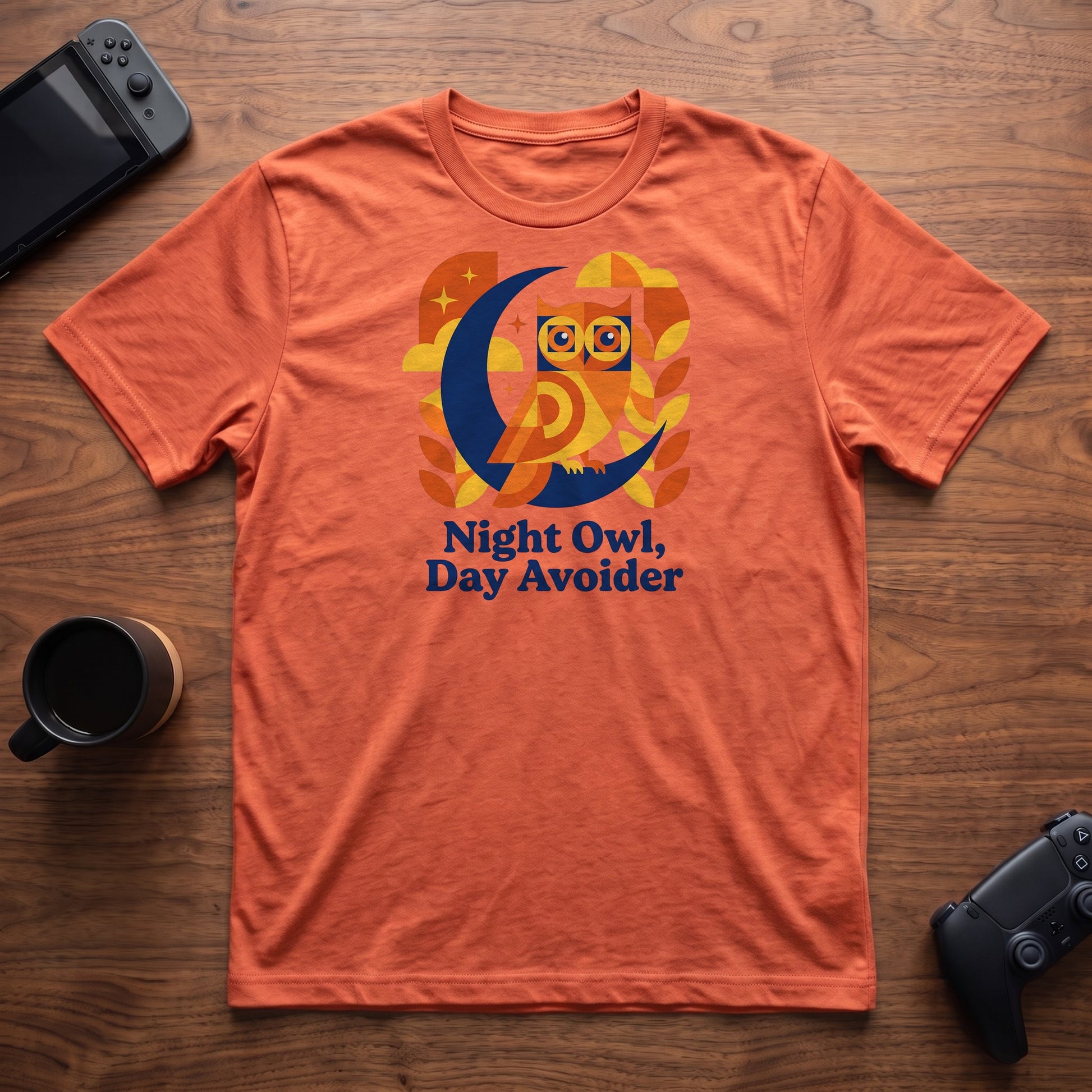 Night Owl T-Shirt - Heather Orange