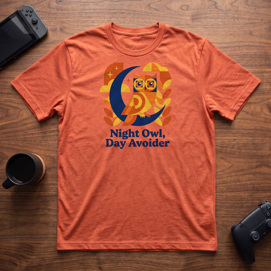 Night Owl T-Shirt - Heather Orange