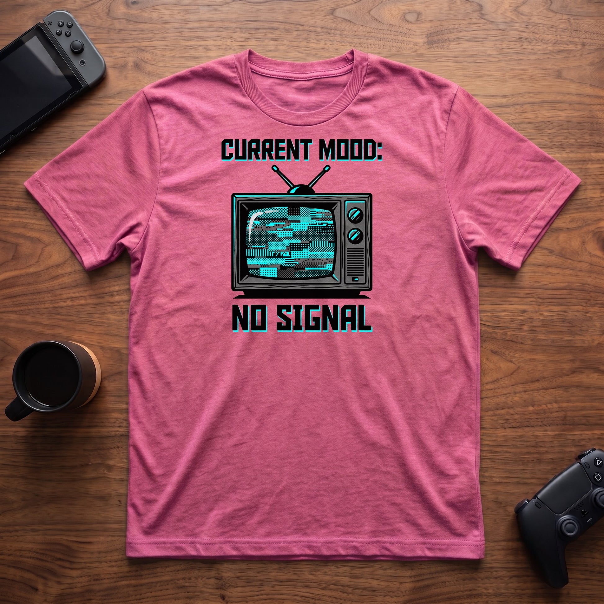 No Signal T-Shirt - Heather Berry