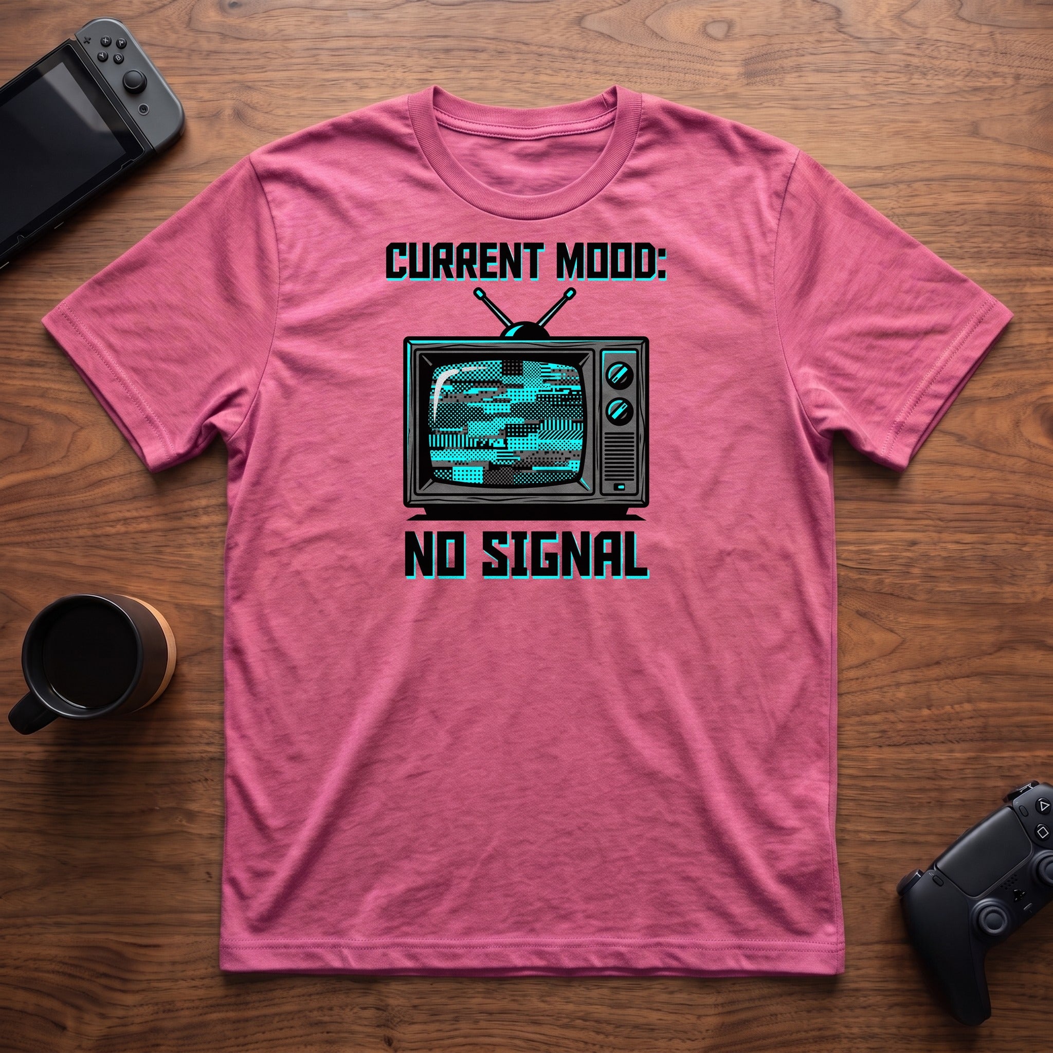 No Signal T-Shirt - Heather Berry