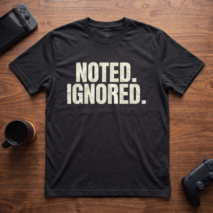 Noted Ignored T-Shirt - Black