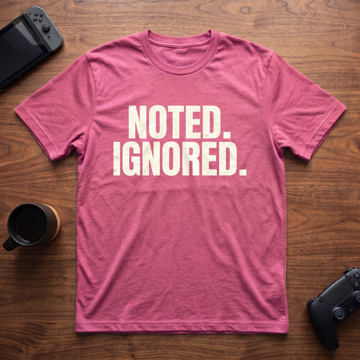 Noted Ignored T-Shirt - Heather Berry