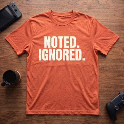 Noted Ignored T-Shirt - Heather Orange