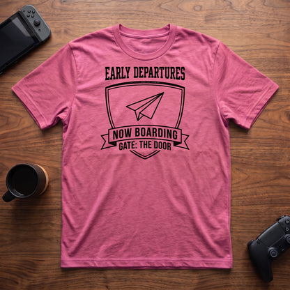 Now Boarding T-Shirt - Heather Berry