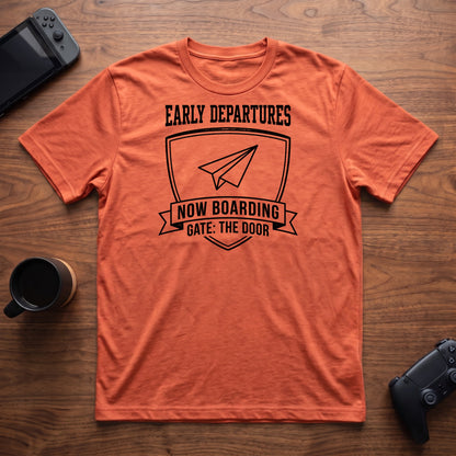 Now Boarding T-Shirt - Heather Orange