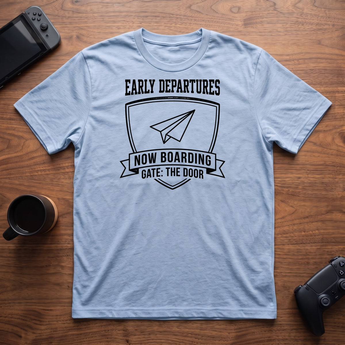 Now Boarding T-Shirt - Light Blue