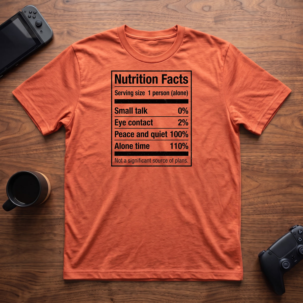 Nutrition Facts T-Shirt - Heather Orange