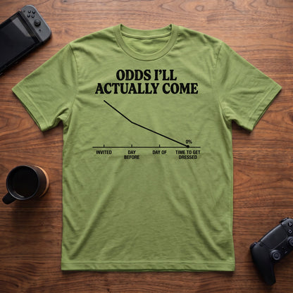 Odds I'll Come T-Shirt - Lime