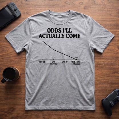 Odds I'll Come T-Shirt - Sport Grey
