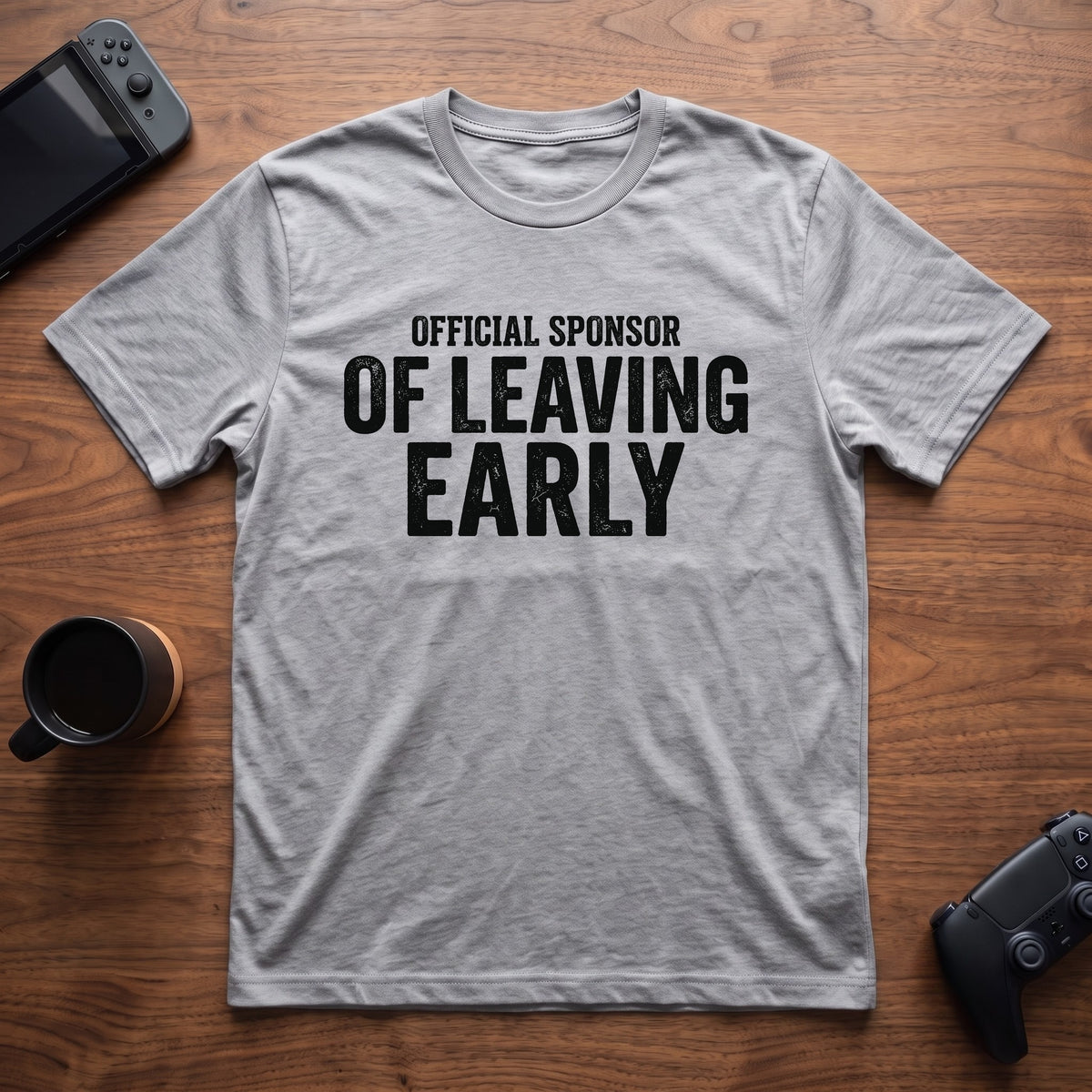 Sponsor of Leaving Early T-Shirt - Sport Grey
