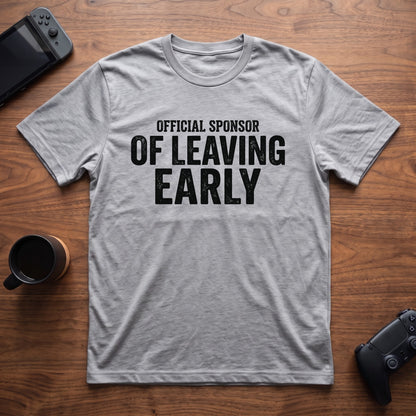 Sponsor of Leaving Early T-Shirt - Sport Grey