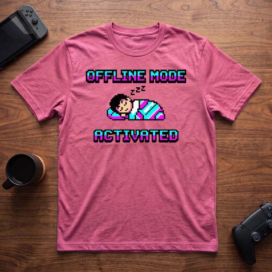 Offline Mode Activated T-Shirt - Heather Berry