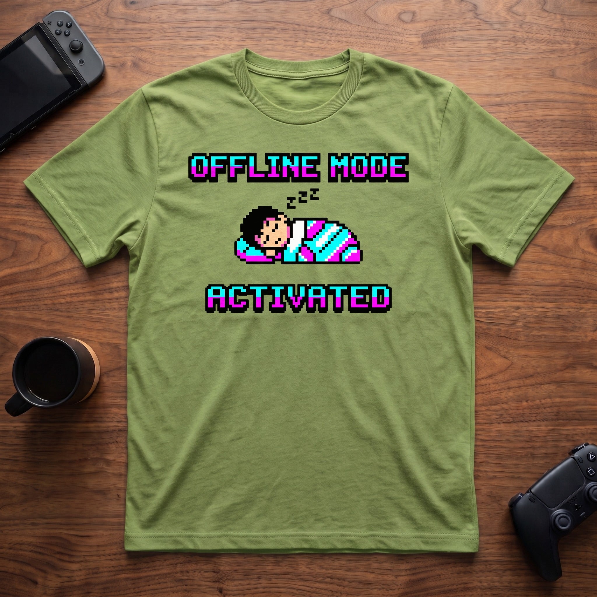 Offline Mode Activated T-Shirt - Lime