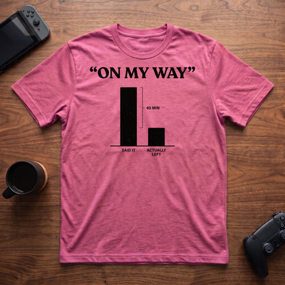 On My Way T-Shirt - Heather Berry