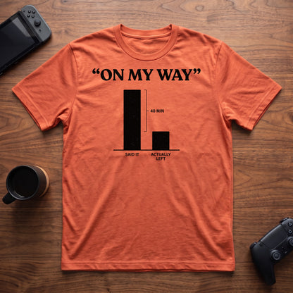On My Way T-Shirt - Heather Orange